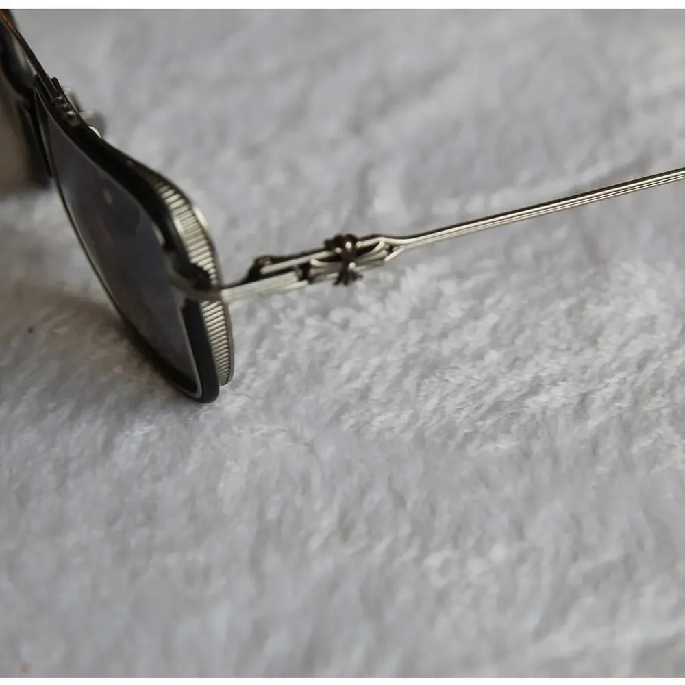 Authentic Chrome Hearts Humpster Sunglasses Gunmetal Aviator w/ Case
